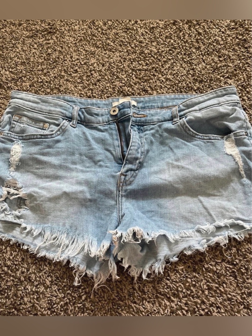 h&m ripped jean shorts. Size 12